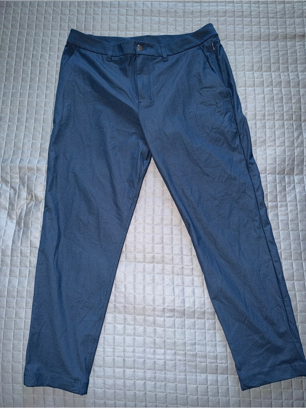 lululemon Size 33 Slim-Fit Trouser / Pant Warpstreme - Navy Blue